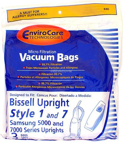 Bissell Style 1 7 Upright Vacuum Cleaner Bags # 30861 or 3086 