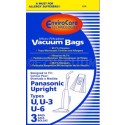 Panasonic U U-3 U-6 Microfiltration Vacuum Bags - 15 Bags