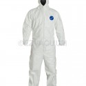 Dupont Tyvek Coveralls with Hood and Elastic Wrist and Ankles - Recommended for Cleaning Crew - Size XL 