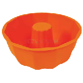 Casabella Round Bundt Pan Silicone Orange Each