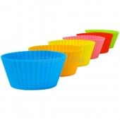 Casabella Muffin Cups Large Silicone Set of 6