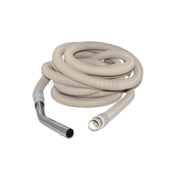HOSE COMPLETE-30FT,WHITE,CENTRAL VAC,W/BUTTON