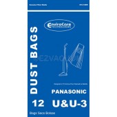Panasonic Upright U U3 U6 Vacuum Bags 12 Pack