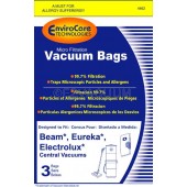 Eureka, Beam and Electrolux Central Vacuum Bags - 3/pk