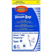 Riccar C18 Vacuum Bags for Pristine, Starbright, Charisma Canister vacuum cleaners -  6 Pack