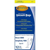 Riccar C15 Type B (Long) Micro-Filtration Vacuum Bags  for 8000 Series - Generic - 12 pack