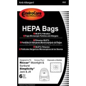 Simplicity Type Z Jack and Jill, Snap HEPA Vacuum Cleaner Bags - 6 pack Replaces SZH-6