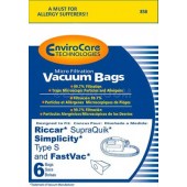 Riccar Supra-Quik / Simplicity Sport Vacuum bags - Generic - 6 Pack