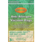 Panasonic C-5 Anti-Allergen Cloth Vacuum Cleaner Bags- 3 pack