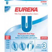 Eureka U Vacuum Bags 54310A, 54310B, 54310C  - Genuine - 3 Pack