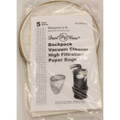 Fitall: FA-1450 Paper Bag, Dust Care Blk Backpack High Fltrd 5 Pk
