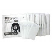 Miele Replacement: MIR-1403 Paper Bag, 3M Miele Style FJM Synthetic 10Pk+4filters