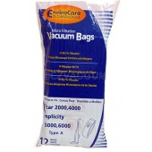 Carpet Pro Envirocare Anti-Bacterial Upright Vacuum Bags - 12 bags, 845-12