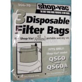 Shop Vac QS60 AllAround Filter Bags 906-70 - 3 Bags