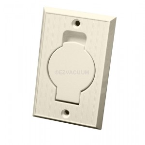 Inlet Outlet Plastic Cover Wall Valve for Central Vacuum Round Door Low Voltage