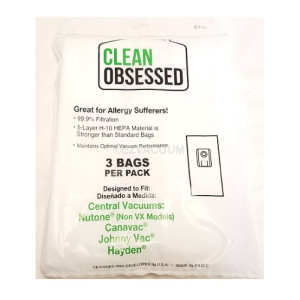 Genuine 2 Bags in a Pack 401011CV Hoover CV Central Vacuum Allergen Bags 