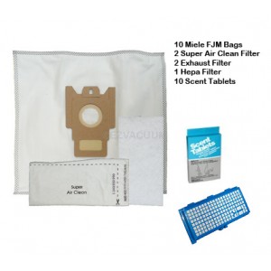 4 FJM Bags 4 Micro & 4 HEPA Filters for Miele S251i S6270 Quartz w/ Micro Kit 