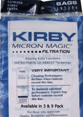 2 Micron Magic Bags 9 Bags Genuine Kirby Heritage II 